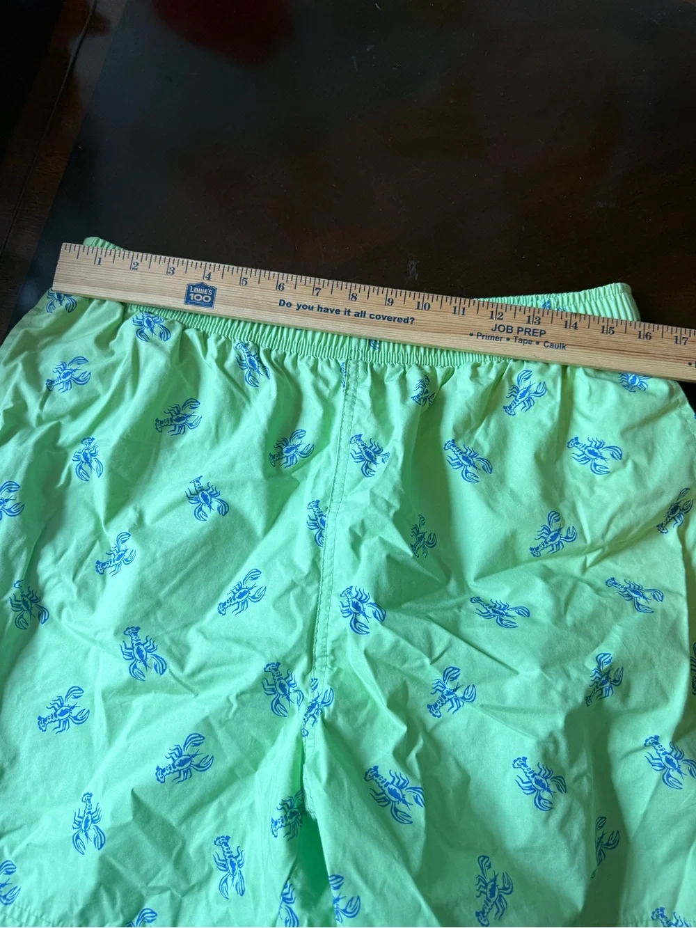 Polo Sport Ralph Lauren Swim Trunks Shorts Mens L Green Blue Lobsters Resort